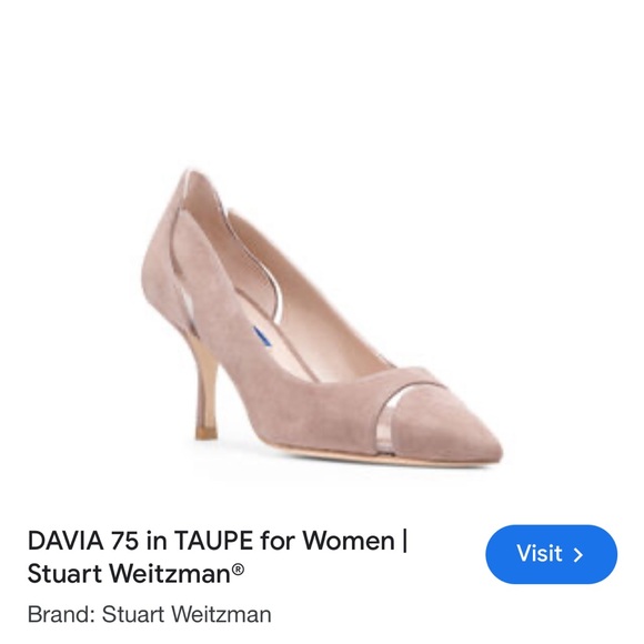 Sturat Weitzman Davia TAUPE Clear Trim
Pointed Toe Pump (Women) size 8 - Picture 15 of 16